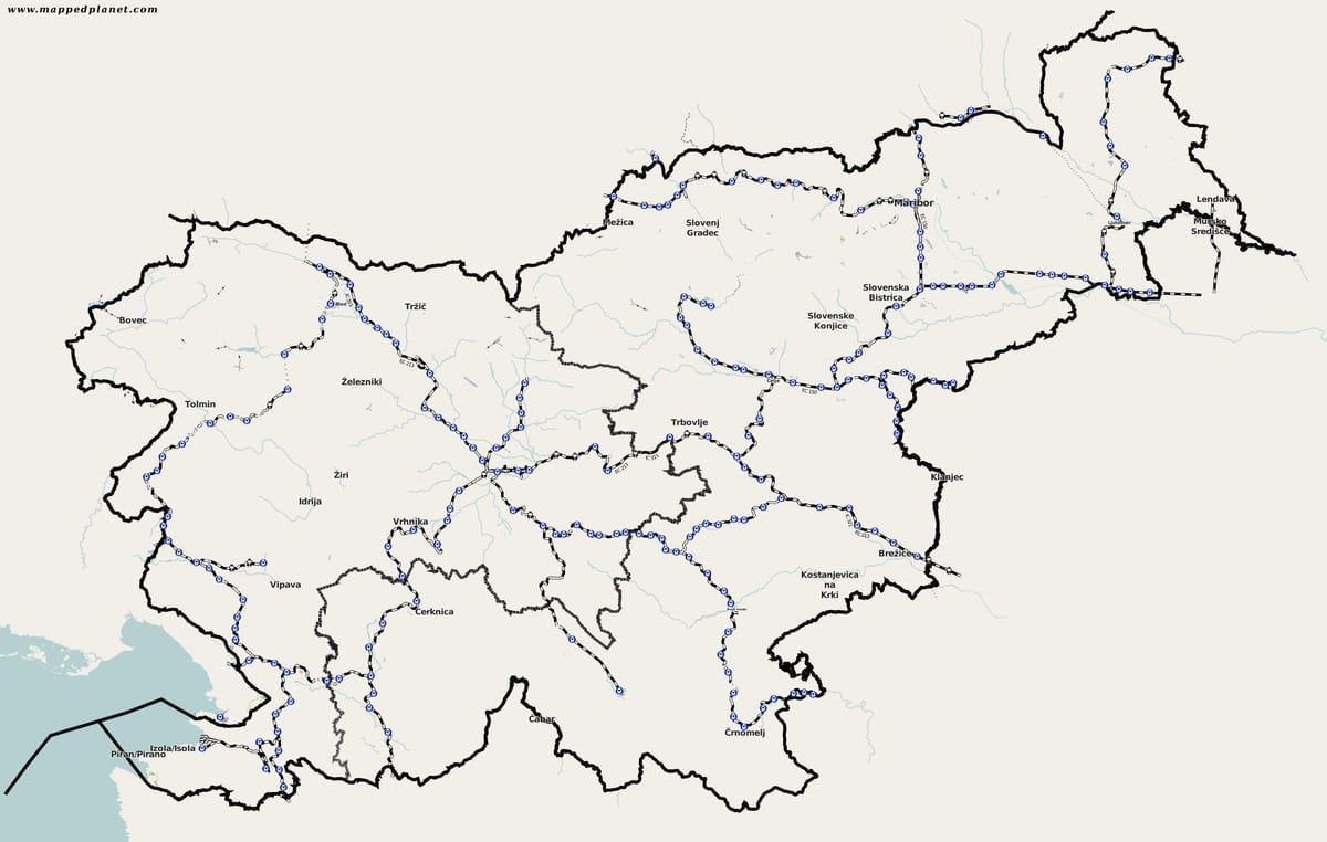 ஸ்லோவேனியா ரயில் வரைபடம்
