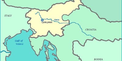 வரைபடம் ஸ்லோவேனியன் கடற்கரையில்