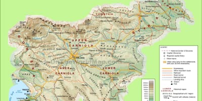 வரைபடம் உடல் ஸ்லோவேனியா